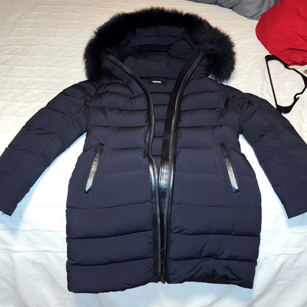 Mackage calla coat Genuine fox fur on hood.